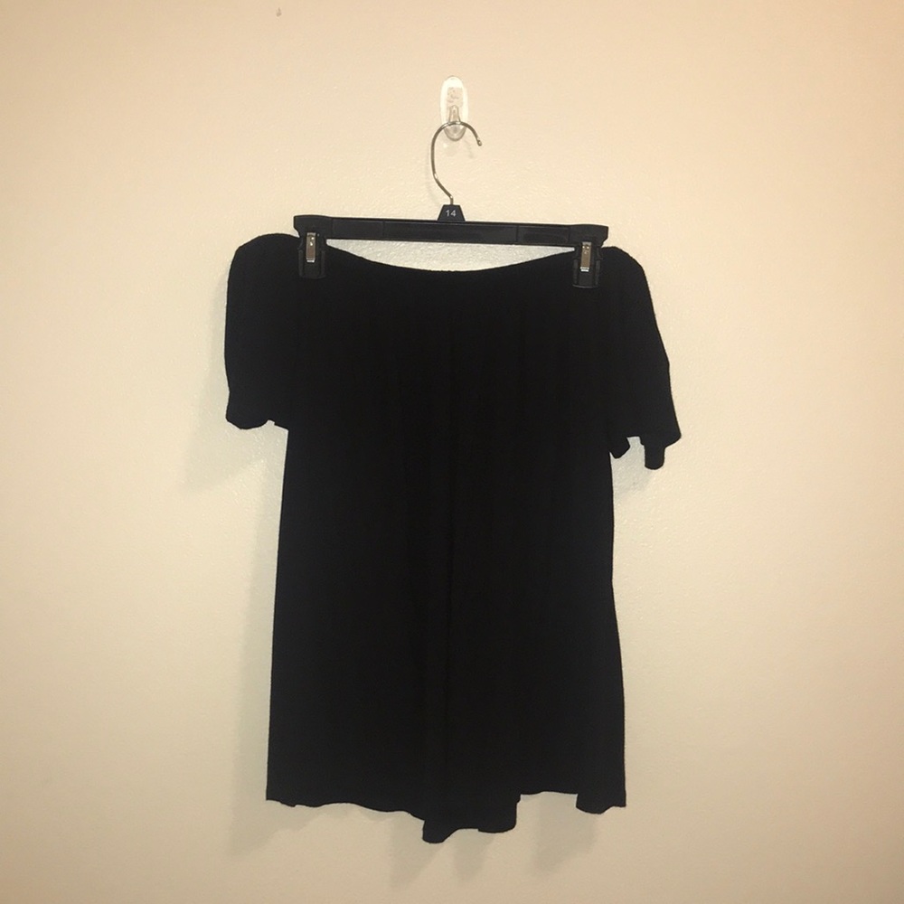 Off the Shoulder Black Top